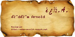 Ádám Arnold névjegykártya