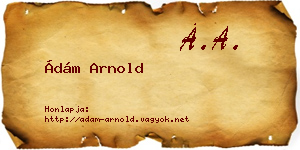 Ádám Arnold névjegykártya