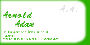 arnold adam business card